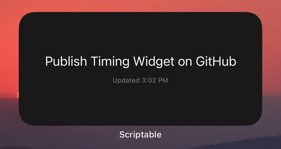 Timing Widget Screenshot
